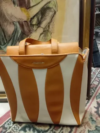 Borsa Axel Concept arancione e bianca