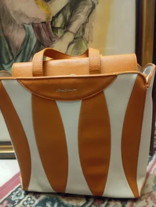 Borsa Axel Concept arancione e bianca