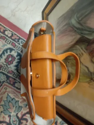 Borsa Axel Concept arancione e bianca