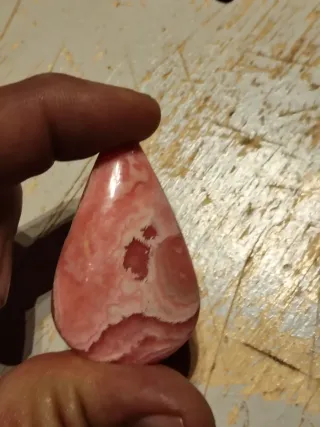 Colgante Rodocrosita Cabujón Piedra Preciosa