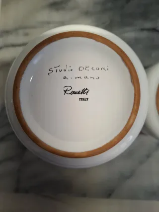 2 Barattoli Rometti Ceramica Legno