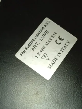 Lámpara de mesa vintage italiana