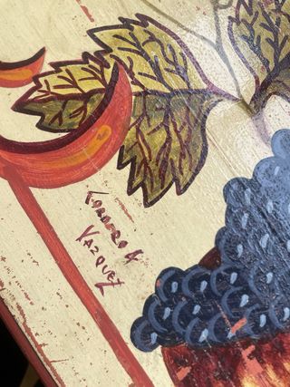 Mueble madera maciza mexicano pintado a mano