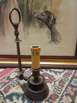 Lume in metallo e legno