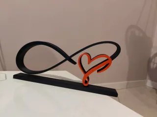 Simbolo Infinito Cuore Rosso