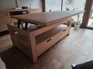 Mesa centro 160x40x60  y mesa de TV 110x60x46