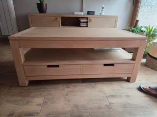 Mesa centro 160x40x60  y mesa de TV 110x60x46