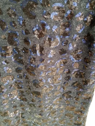 Top Kookai Animal Print Azul Marino Lentejuelas