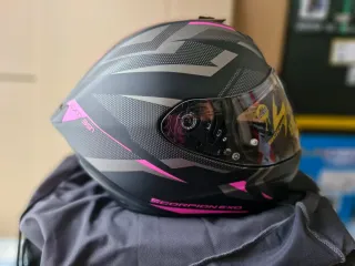 Casco Scorpion Exo-391 Aaxo Negro Rosa