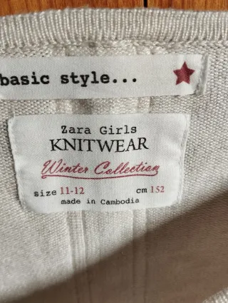 Jersey Zara Niña 11-12 años