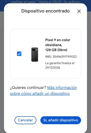 Google Pixel 9 128GB Negro