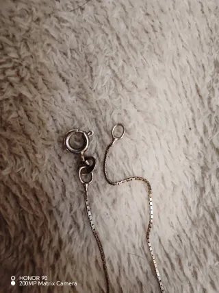 Cadena y colgante de plata corazón