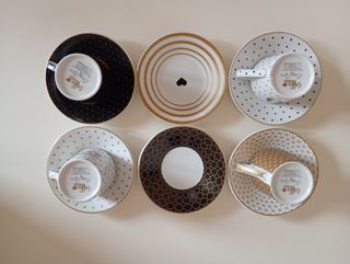 Set 4 Tazzine Caffè Mania Porcellana