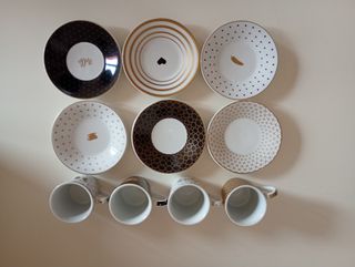 Set 4 Tazzine Caffè Mania Porcellana