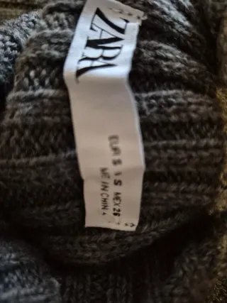 Jersey cuello alto gris