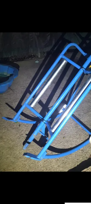 Carro para bidones azul