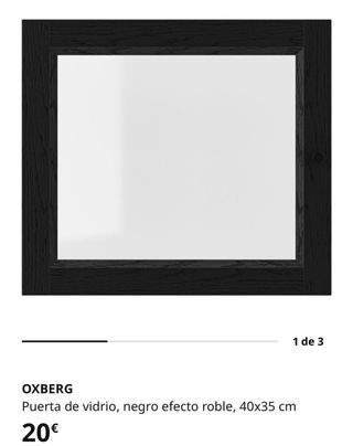 Estantería Billy Ikea Negra con Puertas Cristal.