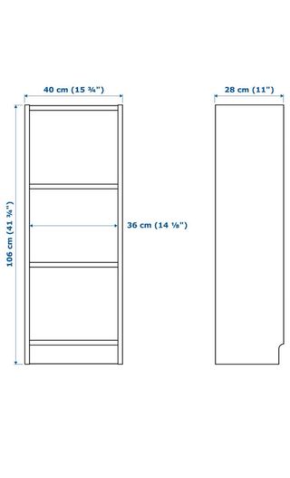 Estantería Billy Ikea Negra con Puertas Cristal.