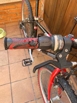 Bicicleta Montaña Decathlon Negra/Roja