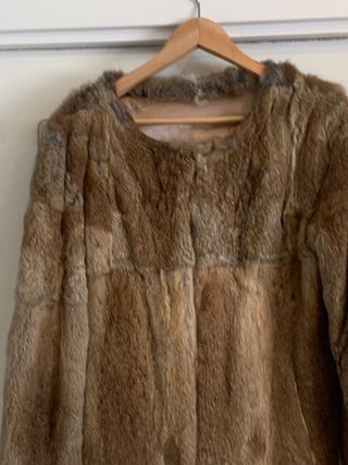 Chaqueta Piel Auténtica Beige y Marrón