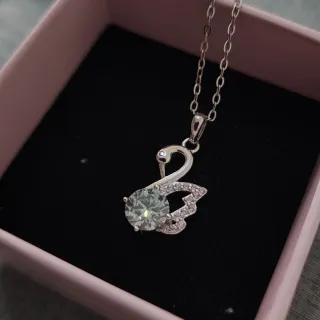 Colgante Plata Cisne Moissanita
