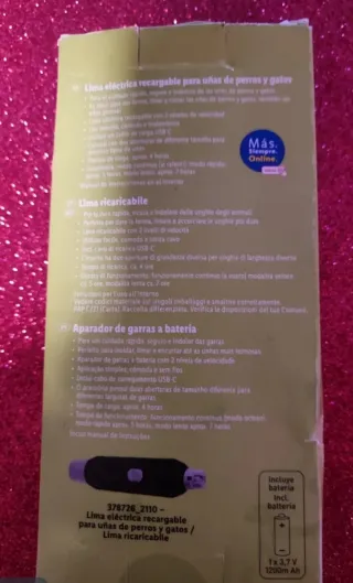 Lima eléctrica recargable Zoofari