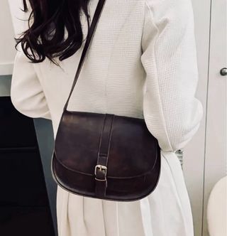 Borsa a tracolla marrone