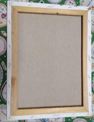 Quadro pintado à mão flores abstratas