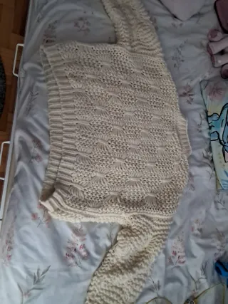 Jersey beige tejido grueso