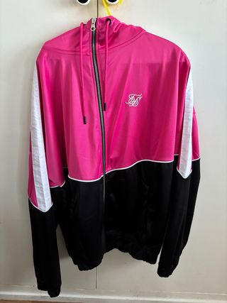 Chaqueta Sik Silk Rosa y Negra