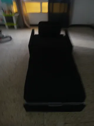 Sofá cama negro tela