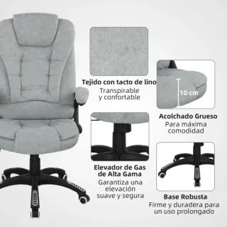 Silla de oficina gris