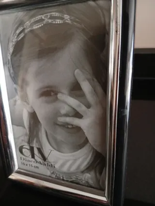 Marco fotos negro/plata 15x10 cm