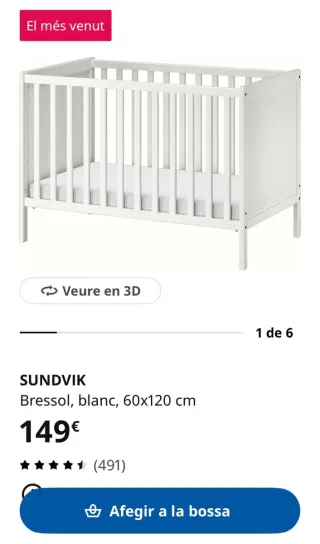 Cuna bebé SUNDVIK blanca