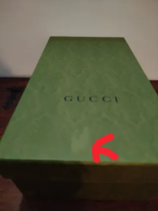Scatola scarpe Gucci verde