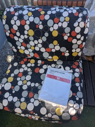 Sofá Cama Diseño Círculos Multicolor