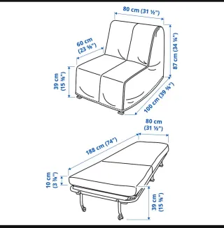 Sofá Cama Diseño Círculos Multicolor