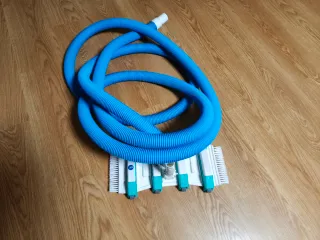 Limpiafondos piscina con mástil y 2 cabezales