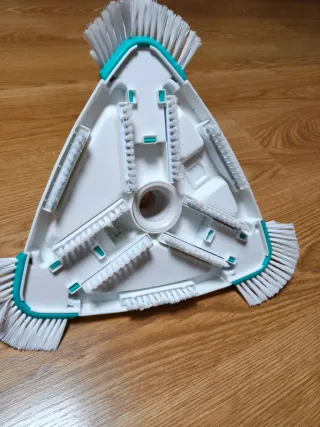 Limpiafondos piscina con mástil y 2 cabezales