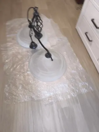 Lámpara de techo cristal y metal