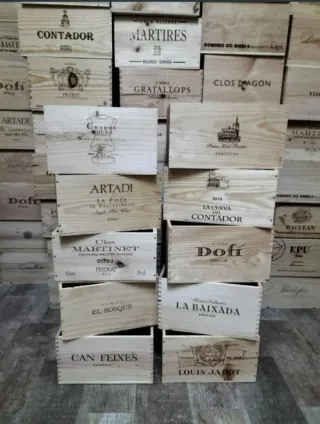 Pack 12 Cajas Madera Almacenaje