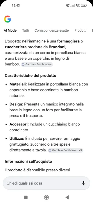 Formaggiera Brandani con cucchiaino