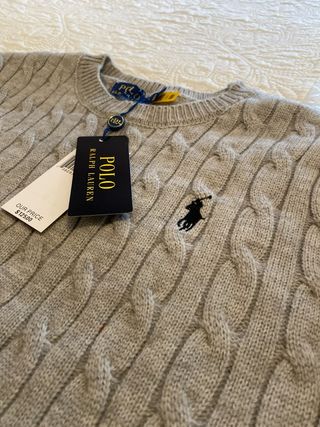Jersey Polo Ralph Lauren Gris Cable Knit