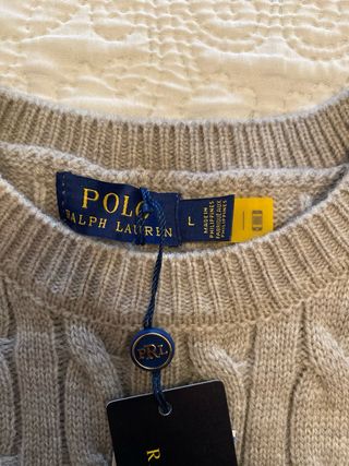 Jersey Polo Ralph Lauren Gris Cable Knit