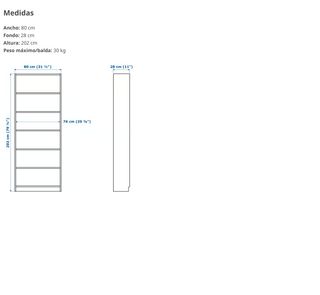 Librería Ikea Billy blanca 200x80