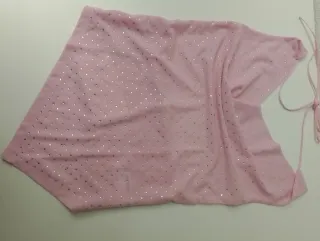 Top Zara rosa brillos Talla S