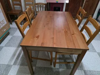 Mesa y 4 Sillas HÄGERNÄS Ikea Madera