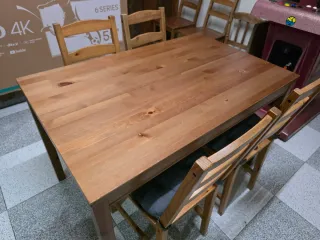 Mesa y 4 Sillas HÄGERNÄS Ikea Madera