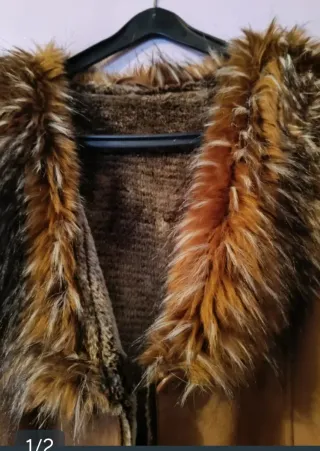 Abrigo largo mujer marrón