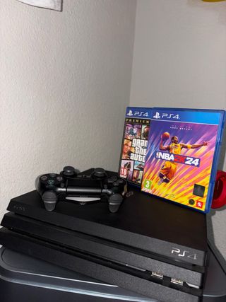 PS4 Pro + Mando + 2 Juegos + Cables